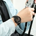 thumbnail image 6 of CRRJU Man Watch Chronograph Quartz Waterproof Leather Casual Watches Hot Sale Wristwatch, 6 of 6