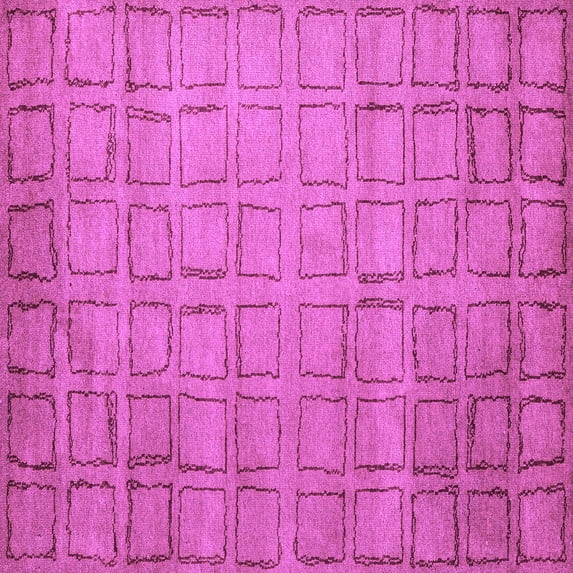 Ahgly Company Indoor Square Abstract Purple Modern Area Rugs, 6' Square