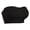 Black, variant on Silicone Lining Strapless Bra Invisible Padding Support Nylon Bandeau