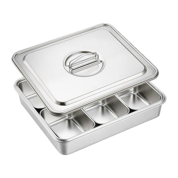 Thinsony Chafing Buffet Chafer Set Hot Pot Chafer for Banquet Kitchen Seasonings 6 Compartments