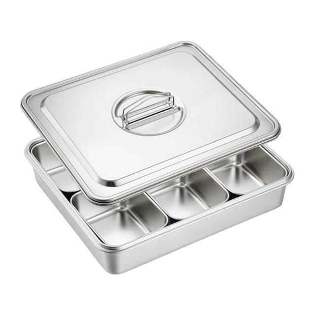 Thinsony Chafing Buffet Chafer Set Hot Pot Chafer for Banquet Kitchen Seasonings 6 Compartments