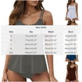 thumbnail image 2 of BSDJILFG Tankini Sets for Women 2026 Modest Swimsuits,High Waisted Lettuce Trim Tankini Top with Seamless Underwear, 2 of 5