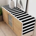 thumbnail image 4 of Black Striped Table Runner - 90 Inch Long, Kitchen Dining Table Runner Dresser Scarves, Modern Simple Monochrome Geometric White Farmhouse Decor for Coffee Tables Wedding Party Banquet, 4 of 8