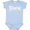 thumbnail image 3 of Inktastic Trombone Rough White Text Boys or Girls Baby Bodysuit, 3 of 5