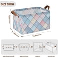thumbnail image 7 of Yayeee Foldable Storage Basket for Shelves with Handles Waterproof Cloth Bins, Beige Art Pattern, 7 of 7