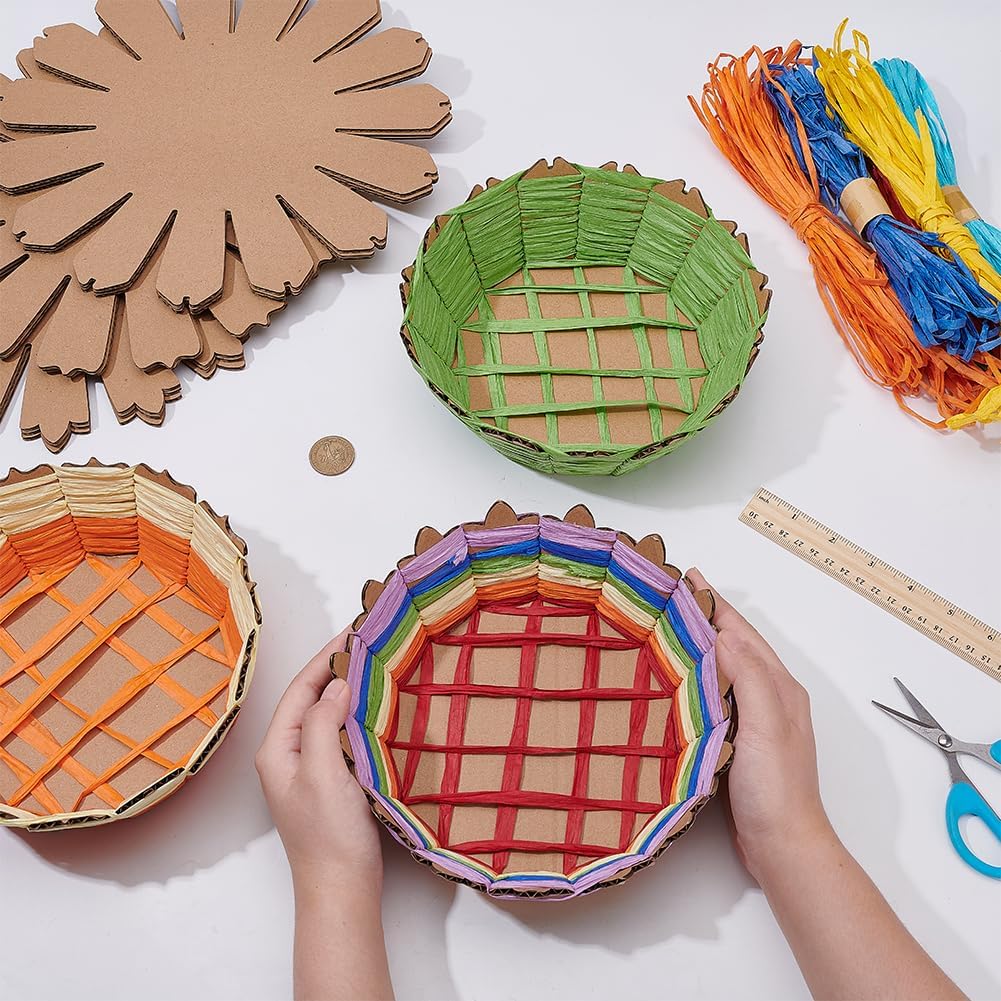 9set Woven Basket Kit Woven Basket Material Kit Creative Weaving Personalized Storage Woven Basket Easter Basket Activities for Easter Eggs