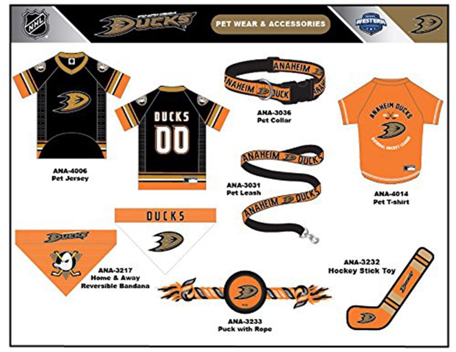 Pets First NHL Anaheim Ducks T-Shirt - Licensed, Wrinkle-free, stretchable Tee Shirt for Dogs & Cats