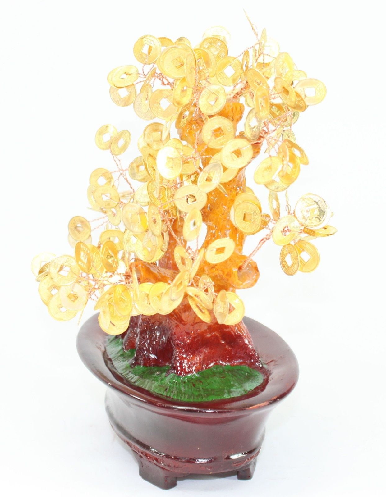Feng Shui Gold Coins Money Fortune Tree Bonsai Home Decor Wealth Blessing Gift New