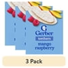 (3 pack) Gerber Snacks for Baby Teethers, Mango Raspberry, 1.7 oz Box (12 Pack)