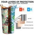 thumbnail image 3 of Rottweiler with Floral 10oz Tumblers Stainless Steel Tumbler with Lid and Straw,Vacuum Insulated Double Wall Travel Tumbler Cups with Cleaning Brush for Coffee, Tea, 3 of 4