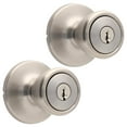 Lokhaus (2 Pack Keyed Alike Door Locks) Tulip Entry Doorknob Satin