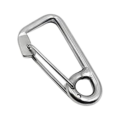 MARINE CITY Carabiner Spring Snap Hook  316 Stainless Steel, Rustproof, Lightweight, 2-3/8" for Keys, Water Bottles, RVs, Boats, Camping, Hiking Pack of 1