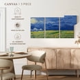 thumbnail image 5 of Elephant Stock Wheatfields Under Thunderclouds Wall Art - Horizontal Multi Panel Canvas - Living Room Wall Decor - Nature Multi Panel - Blue And Beige Decor By Vincent Van Gogh - 26" x 12", 5 of 8