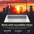 thumbnail image 3 of HP 17.3" FHD Laptop for Business and Students - with Office Lifetime License 2024, AMD Ryzen 5 7430U, Wi-Fi 6, Windows 11 Pro (32GB RAM | 2TB SSD), 3 of 7