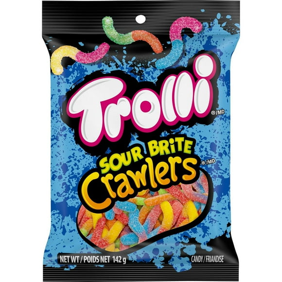 Trolli Sour Brite Crawlers gummy candy, Net weight: 142g