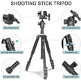 thumbnail image 3 of Shooting Tripod Hunting Shooting Stick Gun Rifle Rest with Shooting Saddle Clamp and 360° Rotate Ball Head, Height Adjustable 25"- 75" Shooting Stick Tripod Aluminum Alloy, 3 of 8