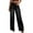 30# Black, variant on Cyglowse Women's Plus Size Wide Leg Jeans Elastic High Waist Stretchy Distressed Hem Denim Pants with Pockets Black S