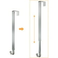 thumbnail image 2 of Adjustable Over Door Wreath Hanger for Front Door, 15.3"-25.5" Adjustable Length - Nickel, 5Pcs, 2 of 5
