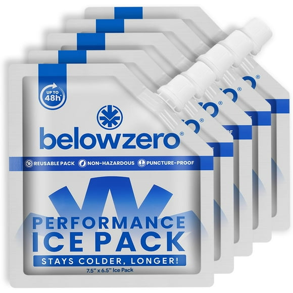 Paquetes de Hielo Below Zero Pequeños 19x17x1.3 cm (Paquete de 5) para Almacenamiento de Alimentos