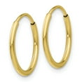 thumbnail image 2 of 10k Polished Endless Tube Hoop Earrings in 10k Yellow Gold, 2 of 3