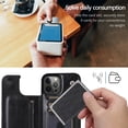 thumbnail image 3 of for iPhone iPhone 15 14 Plus 13 12 11 Pro Max Wallet Case with Card Holder, PU Leather Kickstand Card Slots Case, Double Magnetic Clasp and Durable Shockproof Cover, 3 of 5