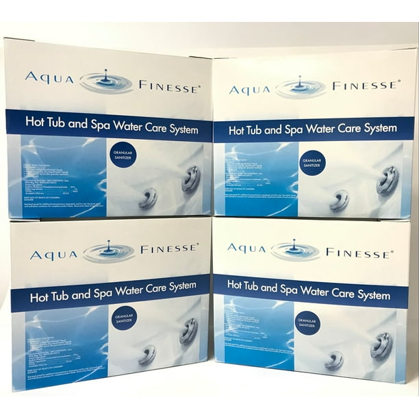 AquaFinesse Hot Tub and Spa Water Care System Granular Sanitizer Dichlor Powder 4 PACK