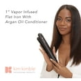 thumbnail image 4 of Kim Kimble 1” Conditioning Vapor Infused Flat Iron – Special Ceramic Dual Heat Setting, Strengthens & Adds Volume to Hair – Argan Oil & Wheat Protein Solution Included – Independent Vapor on/off, 4 of 9