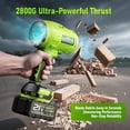 thumbnail image 2 of Leaf Blower Cordless with Battery and Charger,580000RPM Lightweight Mini Leaf Blower,21V Handheld Electric Blower with 2×4.0Ah Batteries & Fast Charger,Turbo Jet Blower for Lawn,Yard,Garage, 2 of 9