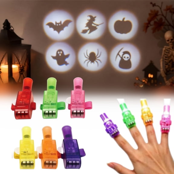 Halloween Finger Projector Rings, 36 PCS Halloween Finger Lights LED Party Favors for Kids Trick-or-Treat, Halloween Party Supplies