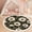 Color 4, variant on Washable Non Slip 3ft Round Rug, Abstract Teal Gold Metallic Speckled Effect Circle Area Rugs with Tassels Carpet for Nursery Bedroom Living Room Playroom Tent rug Tent Castle