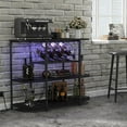 thumbnail image 6 of imerelez Coffee Bar Cabinet with LED Light and Power Outlet, Wood Coffee Bar Table with Wine and Storage for Living Room Kitchen Buffet Sideboard for Dining Room, Living Room, Hallway, 6 of 6