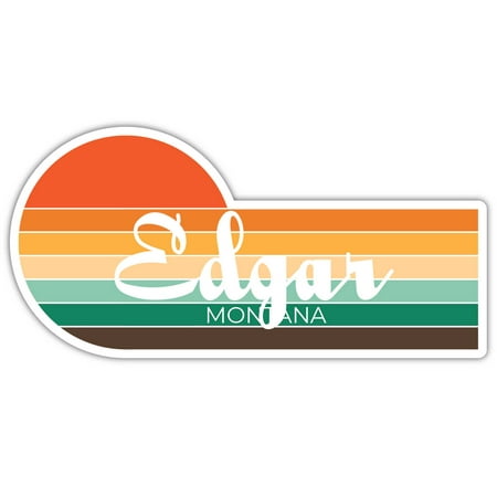 Edgar Montana 4 x 2.25 Inch Sticker Retro Vintage Sunset City 70s Aesthetic Design