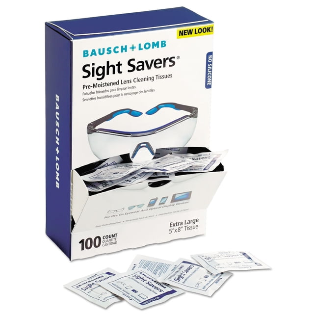 Toallitas limpiadoras de lentes Bausch & Lomb Sight Savers, 100 unidades