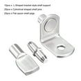 thumbnail image 7 of Uxcell Shelf Support Peg 3 Styles Furniture Shelf Bracket Pegs 0.2" 0.24" 0.28" Pin with Hole Silver Tone , 60 Pack, 7 of 7