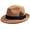 Camel, variant on Short Brim Fedora Hats for Men & Women Felt Dress Panama Trilby Hats with Feathers Band