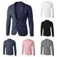 thumbnail image 6 of CENL Men Formal Business Work Button Blazer Jacket Casual Slim Fit Suit Coat Tops, 6 of 9