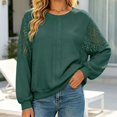 thumbnail image 2 of XIYON Womens Sweatshirts Elegant Crewneck Long Sleeve Sweatshirt Loose Pullover Top Relaxed Fit Fall Outfits, 2 of 5