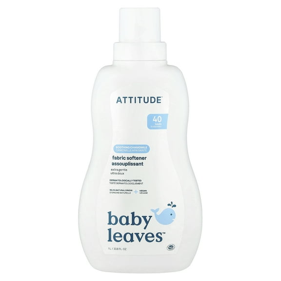 ATTITUDE Nature   Technology™, Little Ones, Fabric Softener, Soothing Chamomile, 40 Loads, 33.8 fl oz (1 L)