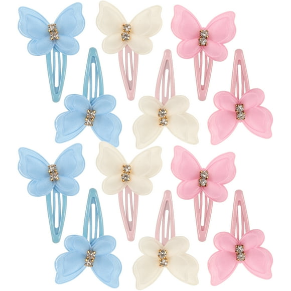 15pcs Cute Butterfly Hair Clips for Girls with Rhinestones Butterfly Hair Clip Butterfly Hair Pin Cute Hair Barrette Exquisite Hairpin Clip