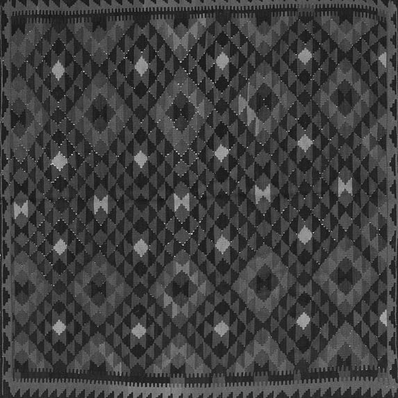 Ahgly Company Indoor Square Oriental Gray Traditional Area Rugs, 5' Square