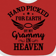 thumbnail image 4 of Inktastic Handpicked for Earth by My Grammy in Heaven with Angel Wings Boys or Girls Baby Bib, 4 of 4