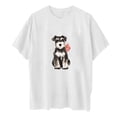 thumbnail image 4 of Camiseta informal de manga corta con cuello redondo y estampado para mujer Pompotops hkajfhjk460840, 4 of 4