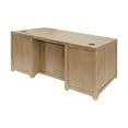 thumbnail image 6 of Pemberly Row Double Pedestal Executive Office Desk Fully Assembled Light Brown, 6 of 15