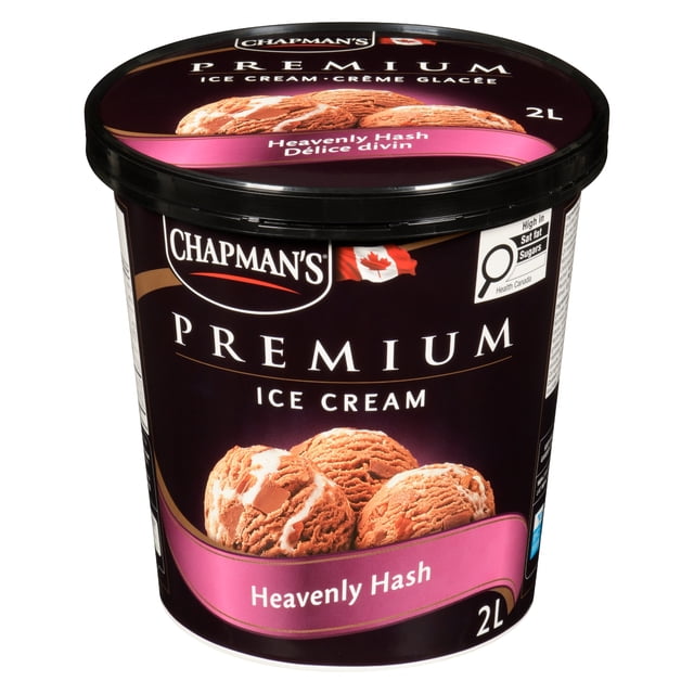 Chapman's Premium Heavenly Hash Ice Cream with Pecans, in a Tub, 2L