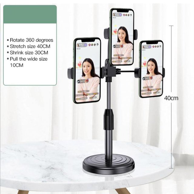 Cell Phone Stand, Height Angle Adjustable Desk Phone Tablet Holder Compatible with All Mobile Phones