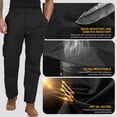 thumbnail image 2 of Asfixiado Men's Flex Cargo Pants Black Water Resistant Outdoor Trousers Ripstop Work Hiking Pants for Men with Multi Pockets, 2 of 6