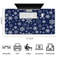 thumbnail image 5 of Long Mouse Pads for Desk,Dark Blue Christmas Snowflake Pattern Desk Mats on Top Of Desks, Desk Mouse Pad Extra Large with 3mm Non-Slip Base and Stitched Edge for Gaming,Office,Work,Home 47.3x23.6in, 5 of 5