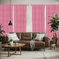 thumbnail image 2 of Ambesonne Damask Window Curtains, Baroque Flower Design, Each 28" W x 63" L, Pale Pink Dried Rose, 2 of 5