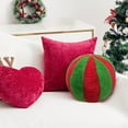 thumbnail image 5 of Christmas Candy Throw Pillows 30cm Red White Plush Xmas Decorations Cute Fluffy Candy Shaped Pillows for Sofa Couch Bed Living Room Winter Home Decor Seasonal Celebration, 5 of 8
