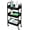 Black, variant on J&V TEXTILES 3-Tier Plastic Rolling Utility Cart with Handle, Multi-Functional Storage Trolley for Office, Living Room, Kitchen, Movable Storage Organizer with Wheels Black